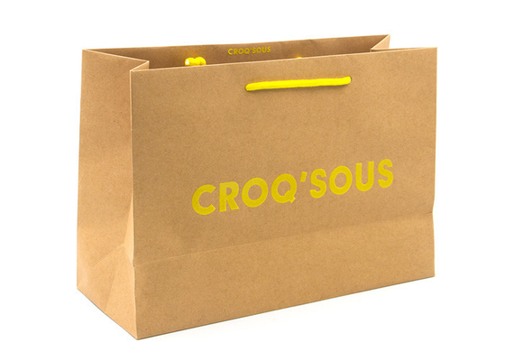 Good price Het Document van Eco Vriendschappelijke Kraftpapier het Winkelen Zakken met Handvatten Aangepaste Embleemdruk online