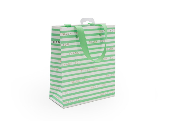 Good price Groene Vriendschappelijke Gestreepte het Document van Eco Zakken met Handvatten Glanzende Laminering online