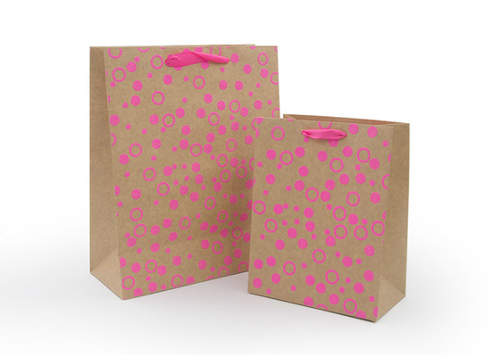 Good price De gerecycleerde Document Giftzakken met Grosgrain behandelt Hete Overdrachtdruk online