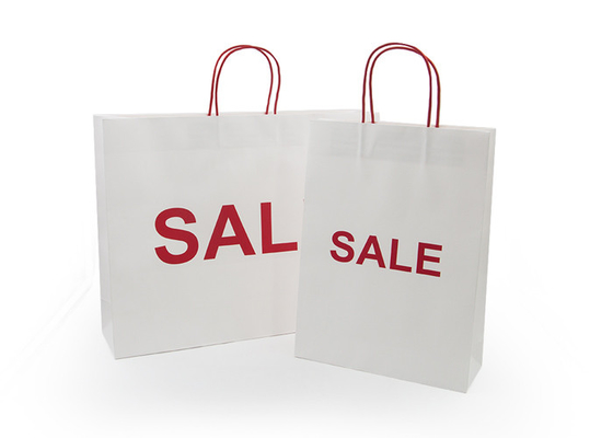Good price Het document van kraftpapier van de Ecovriend witte de druk van de zakdouane het winkelen zak met handvatten online